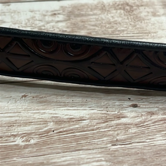 Brighton Brown Leather Belt Embossed Size S/28 - Picture 11 of 11